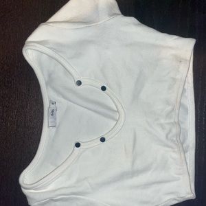 White Adika crop top